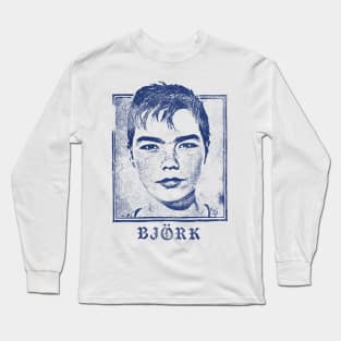 Bjork / Vintage Look Fan Art Design Long Sleeve T-Shirt